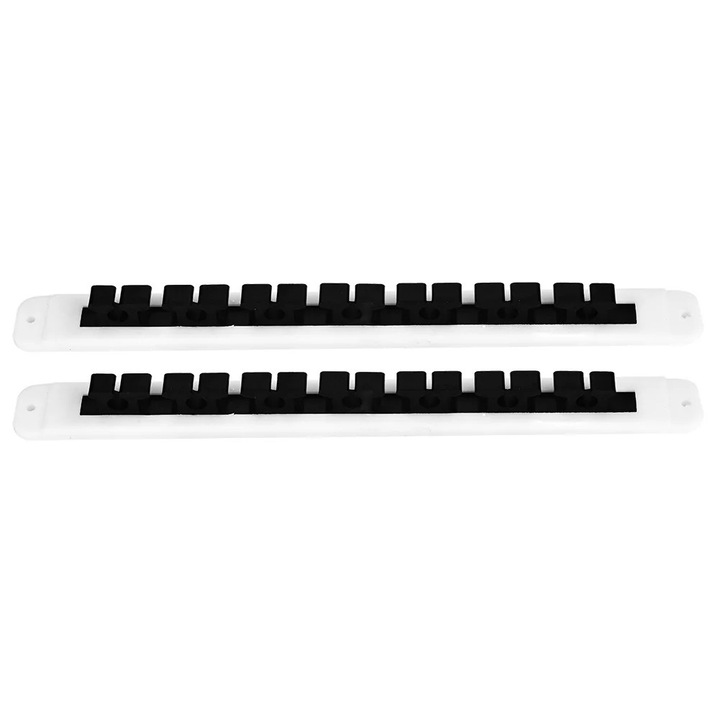 Set 2 suporturi pentru undite, PVC, 33x3.2cm, negru/alb