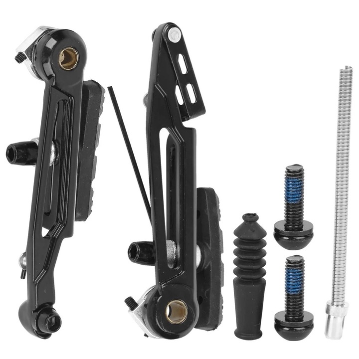 Frana bicicleta, lunga, aluminiu, neagra, set
