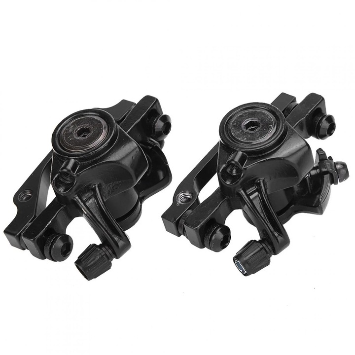 Set 2 Frane Discuri, Aliaj Aluminiu, Pentru bicicleta, Negru