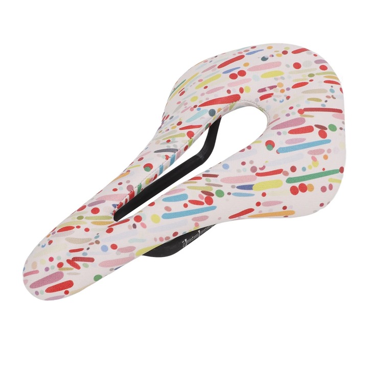 Scaun de bicicleta din piele, set, carbon, 245x140mm, alb