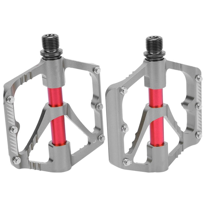 Pedale bicicleta, aluminiu, 11.6x9.3x1.7cm, pentru biciclete montane si de sosea