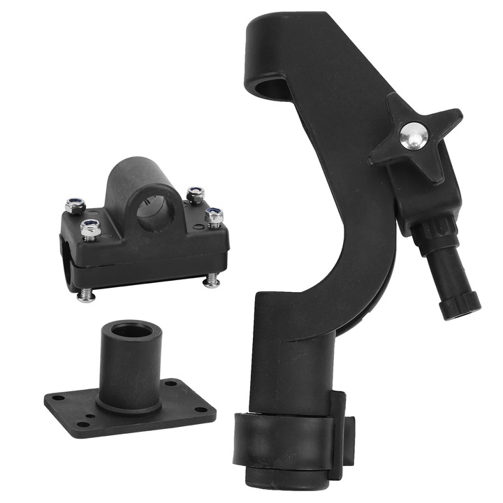Suport pentru undite de pescuit, negru, nylon, PVC