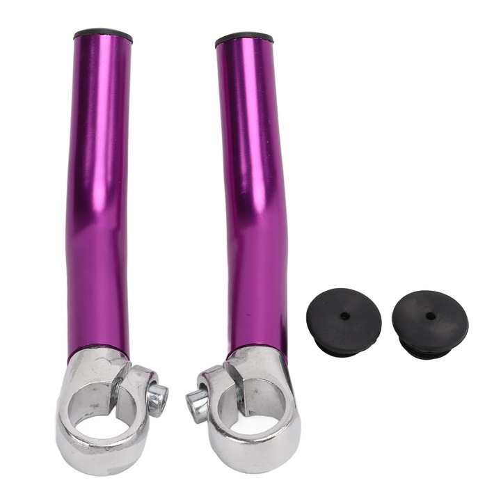Extensor ghidon bicicleta, aluminiu, violet, pentru ghidon de 22.2mm
