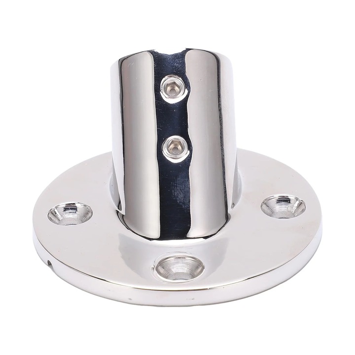 Accesoriu pentru balustrada barca, 45 grade, din inox/PVC, 25mm