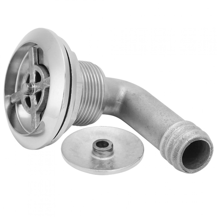 Scurgere pentru iaht, 316 inox, 70mm, 90°, argintiu