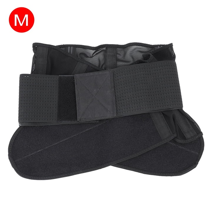 Centura sportiva elastica, negru, M, pentru sustinerea spatelui