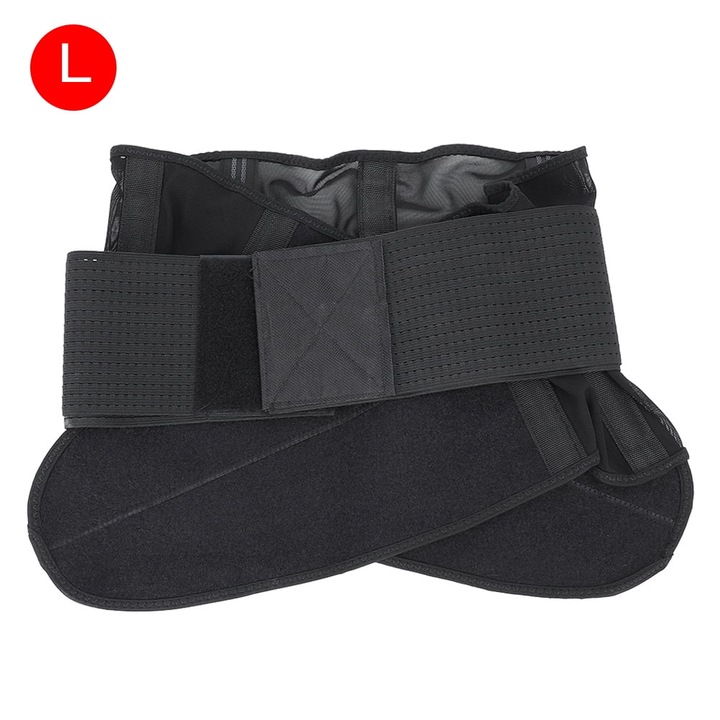 Curea sportiva elastica, negru, L