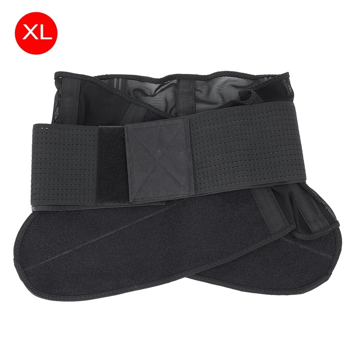 Centura sportiva elastica, negru, XL, pentru sustinerea spatelui