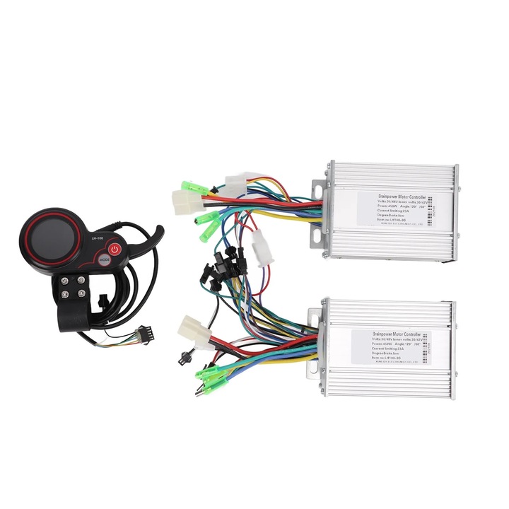 Set controller electric pentru bicicleta dual drive 36/48V 450W, dimensiuni 11.5x8.5x4.5cm