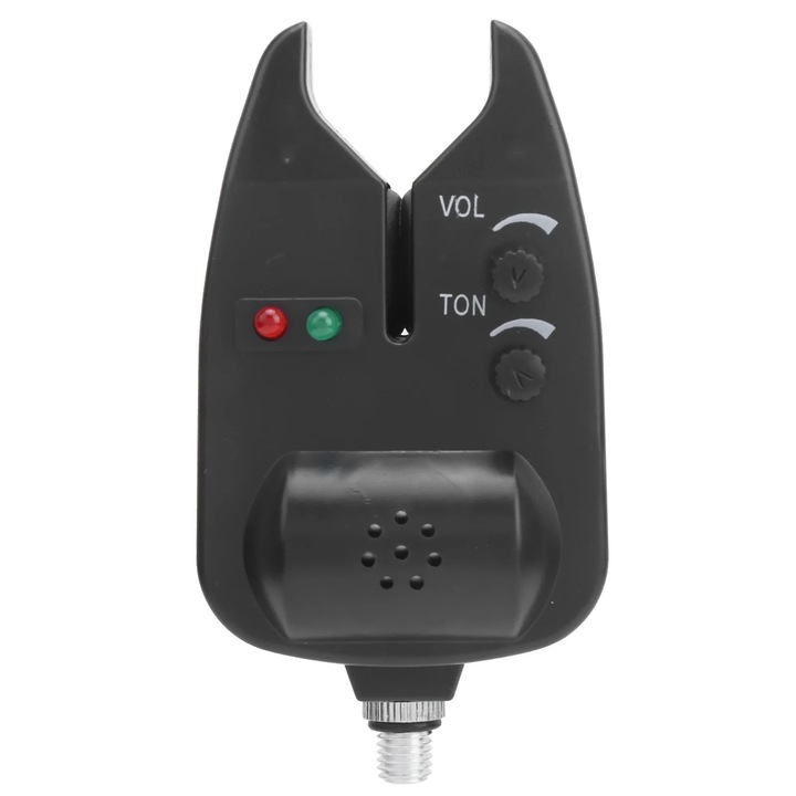 Sistem de semnalizare pescuit, 1375, negru, 12.8x6.5cm, cu LED verde si rosu, control volum 5 niveluri