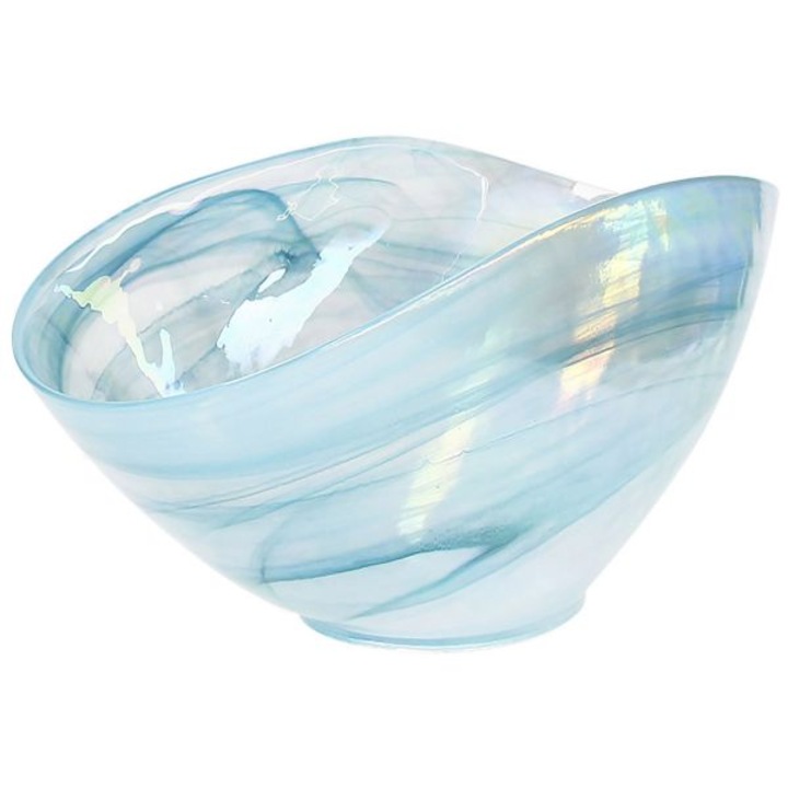 Tognana Bowl, Galassia Alabastro, 37 cm, Üveg, Világoskék