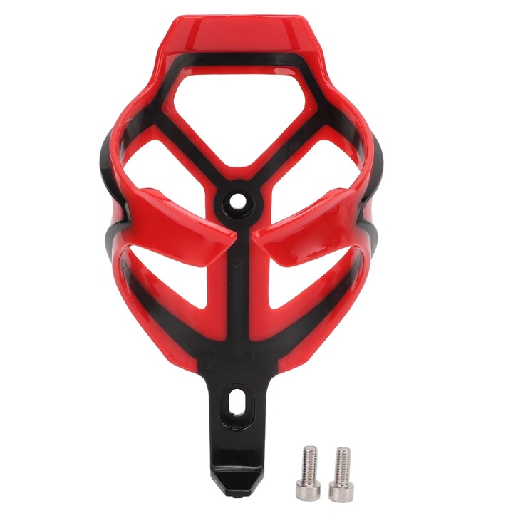 Suport pentru sticla de apa bicicleta, set, rosu, 14.8x6.8cm