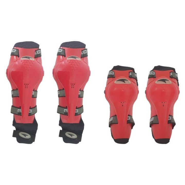 Мото протектори, Защитен комплект за колена и лакти, Червен