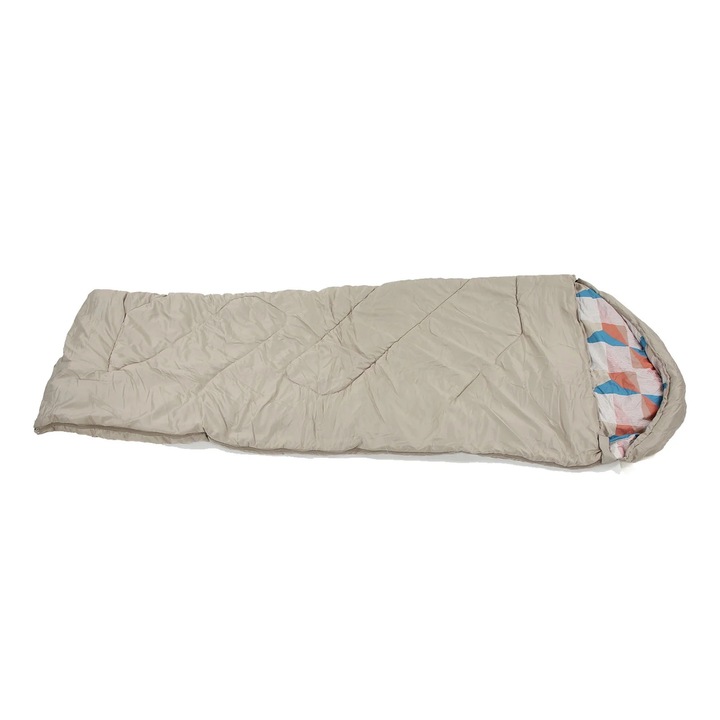 Sac de dormit camping, impermeabil, cu gluga, 190T poliester, 1314g