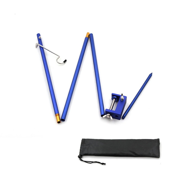 Stativ pliabil pentru lampa, aluminiu, utilizat pentru ciclism, albastru