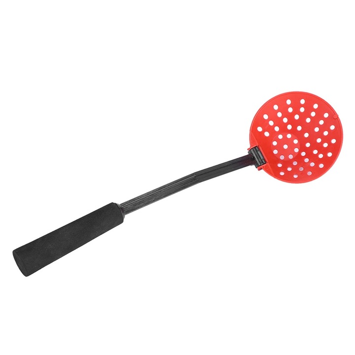 Lopata de gheata din plastic, rosu-negru, design pliabil, manere EVA