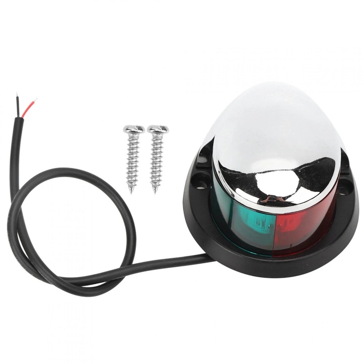 Lampa de navigatie pentru iahturi, rosie/verde, 12V, 225 grade, LED