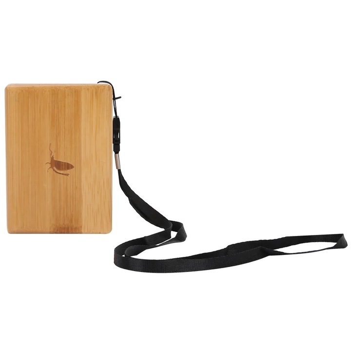 Cutie de depozitare pentru momeli de pescuit din bambus, galben, 10x7x3cm, set