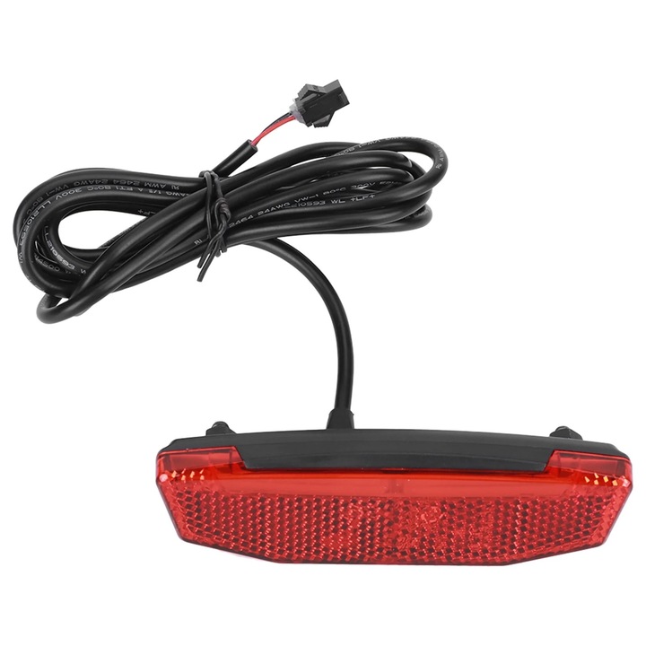 Set de lumini spate pentru bicicleta, Tric, 10.5x3.5x1.5cm, plastic, rosu