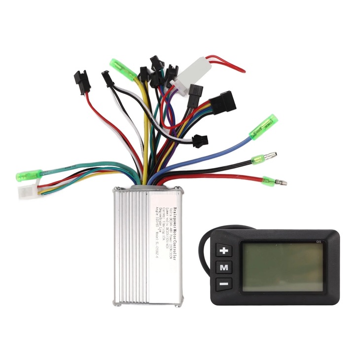 Kefe nélküli motorvezérlő készlet, LCD kijelzővel, 24-48V, 250W/350W, elektromos kerékpárhoz, 22mm