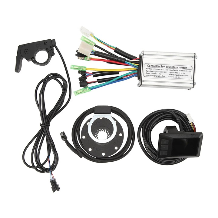 Set kit controler conversie bicicleta electrica 250W, 36V/48V, aluminiu, ABS