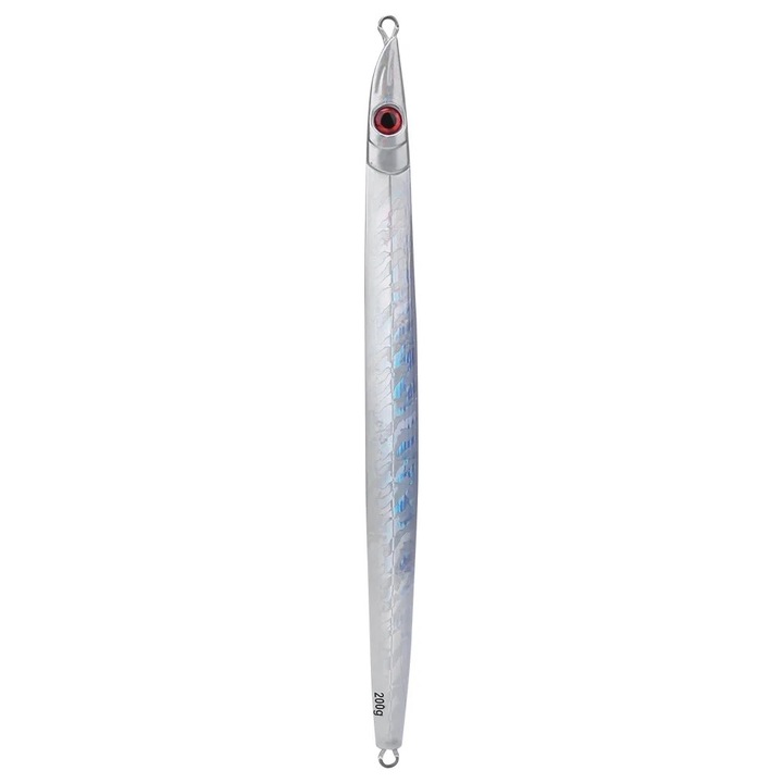 Momeli artificiale jigging, 25cm, argintie cu dungi luminoase, 218g