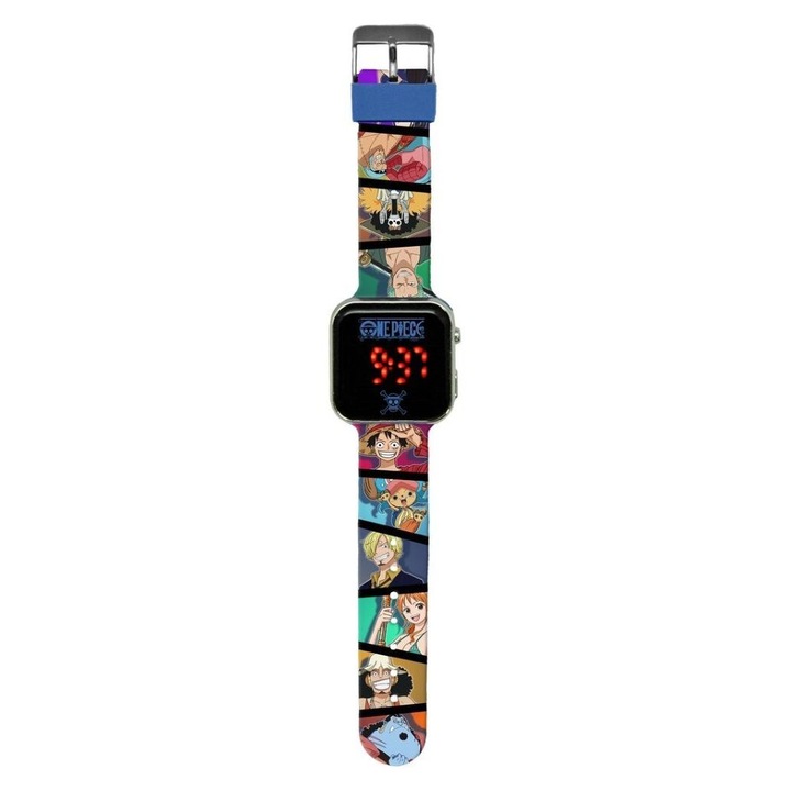 LED часовник One Piece, 18 x 7.5 x 3 см, Многоцветен