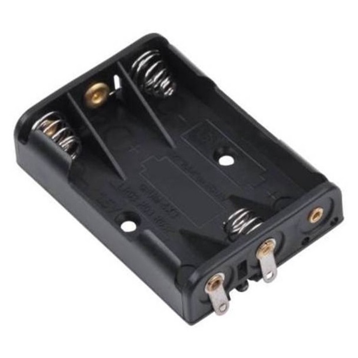 Suport, slot pentru baterie, plat, 3xAAA, LR3