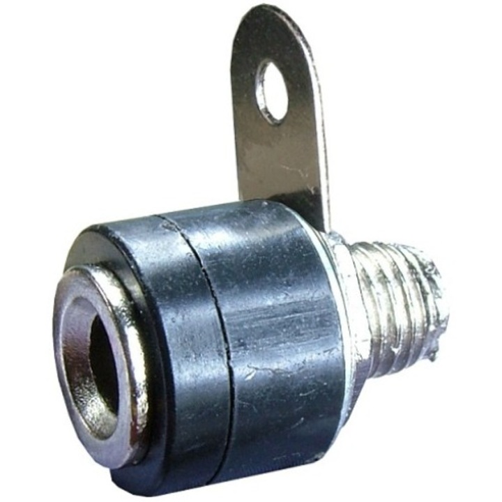 Borna 4mm, mama, negru, fixare pe panou - 122559