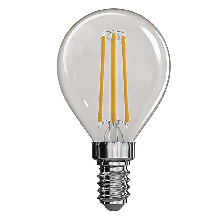 Крушка Emos, Z74230, Прозрачен, LED 4W, 465lm, 2700K