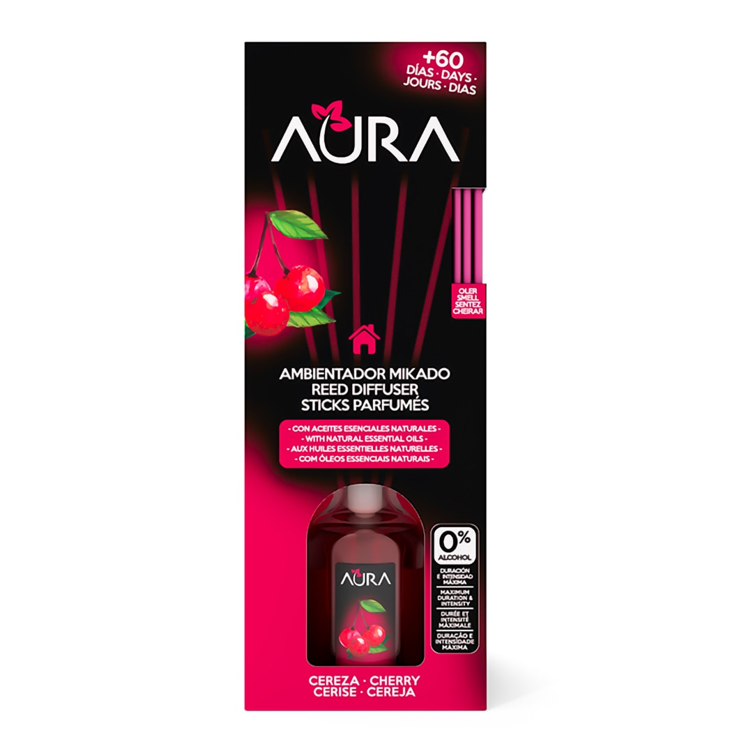 Odorizant camera 0% alcool Aura, Cirese 50 ml, + 60 zile