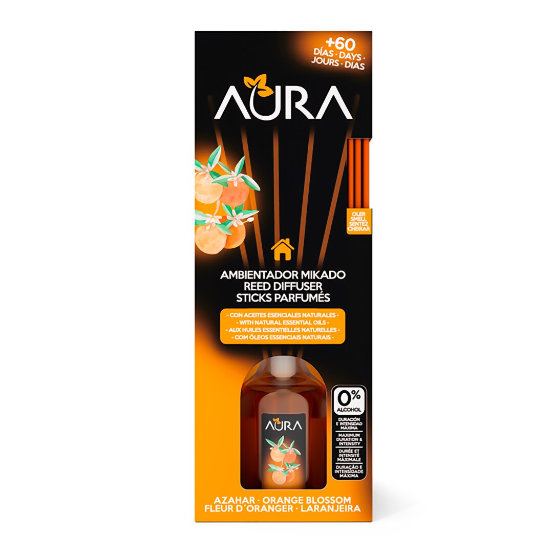 Odorizant camera 0% alcool Aura, Floare de portocal 50 ml, + 60 zile