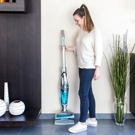 Aspirator 3 in 1, Conga ErgoPower 5044, Acumulator Li-Ion 25.9 V, fara sac, filtru HEPA, LED, autonomie 45'