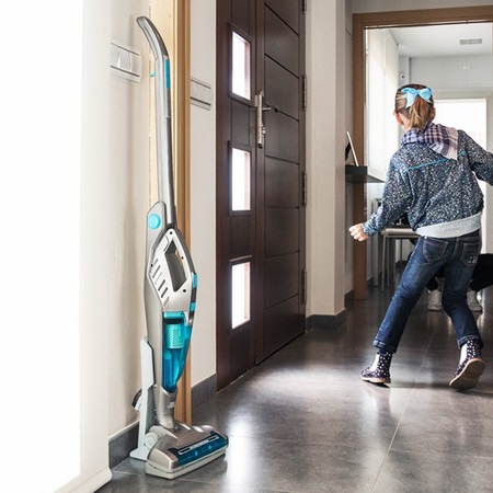 Aspirator 3 in 1, Conga ErgoPower 5044, Acumulator Li-Ion 25.9 V, fara sac, filtru HEPA, LED, autonomie 45'