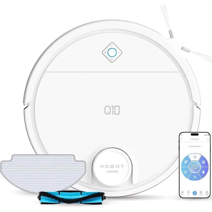 Робот прахосмукачка Hobot Legee Q10, Подомиячка, Бял