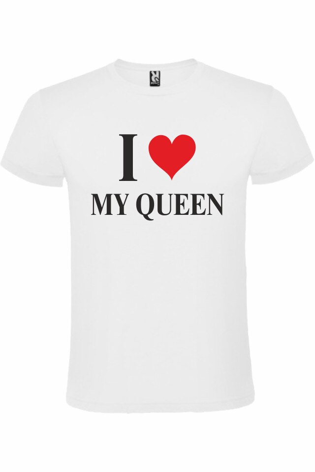 Tricou personalizat My Queen, Alb/Negru