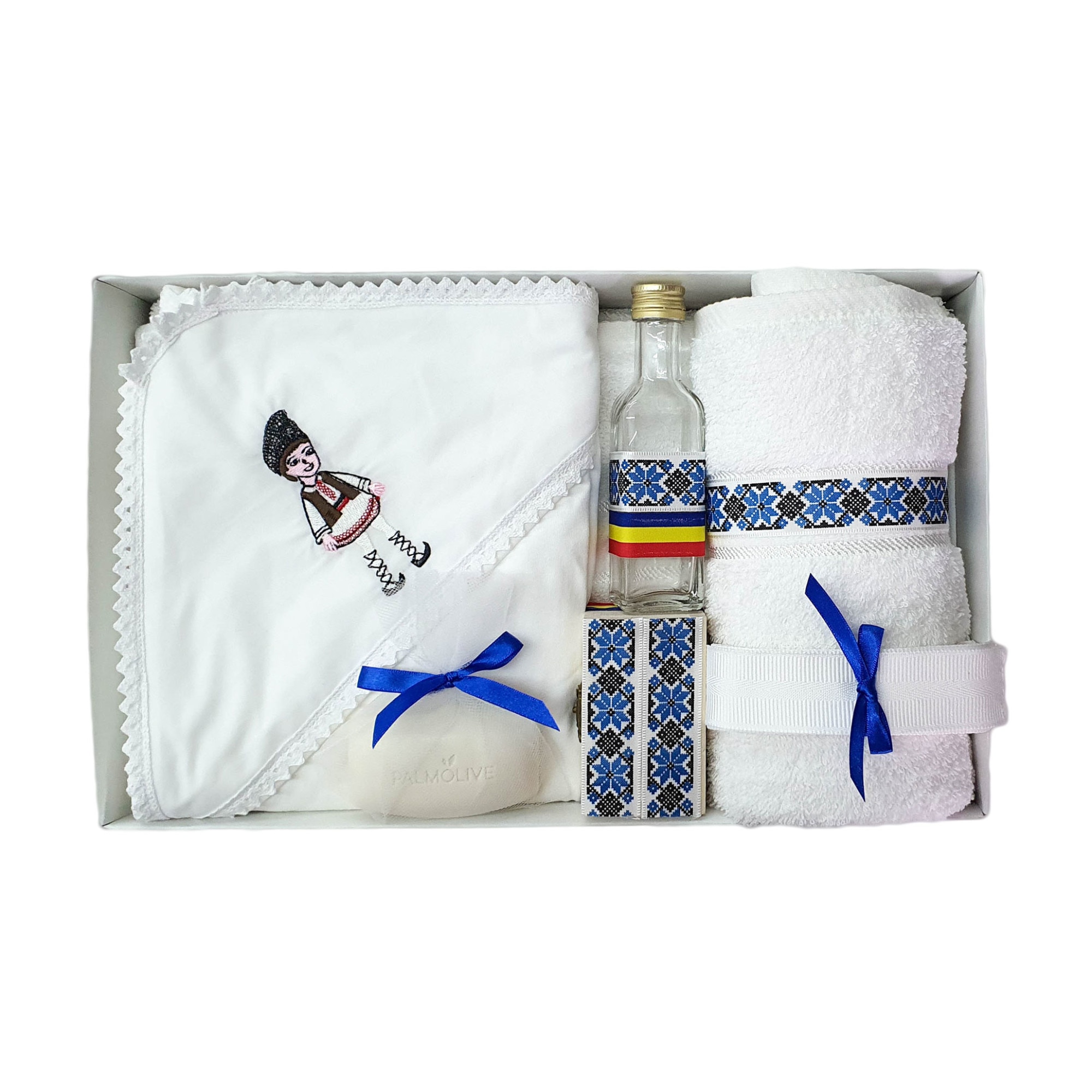 Trusou motiv traditional pentru botez baieti