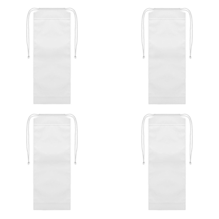 Set 4 Huse Impermeabile pentru Umbrela Pliabila, din PEVA, cu Cordon, Protejeaza Impotriva Umezelii, 13x33 cm