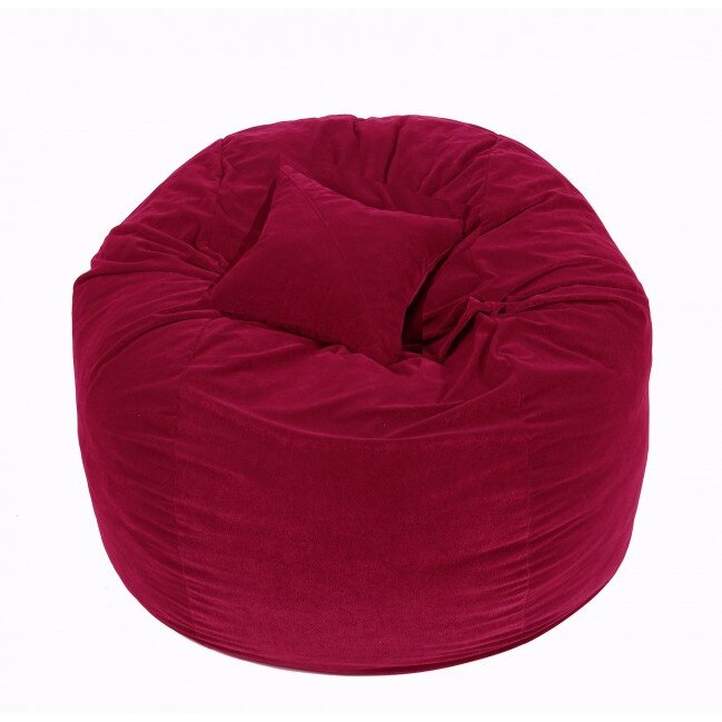 Set Fotoliu (Mare) King Size + Perna decorativa - Bloody Red (Gama Diamond) husa detasabila, Transformabil in pat, Fabricat in Romania, umplut cu fulgi de burete memory mix®, marca Pufrelax