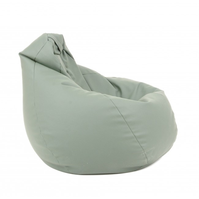 Fotoliu (Mediu) Nirvana Hobbit - Light Grey (GAMA PREMIUM PU) umplut cu perle polistiren (fotoliu para marca Pufrelax) Fabricat in Romania