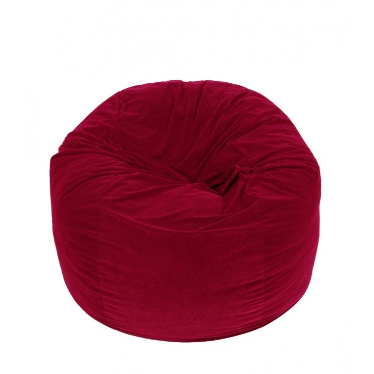 Fotoliu (Mare) King Size - Bloody Red (Gama Diamond) husa detasabila, Transformabil in pat, Fabricat in Romania, umplut cu fulgi de burete memory mix®, marca Pufrelax