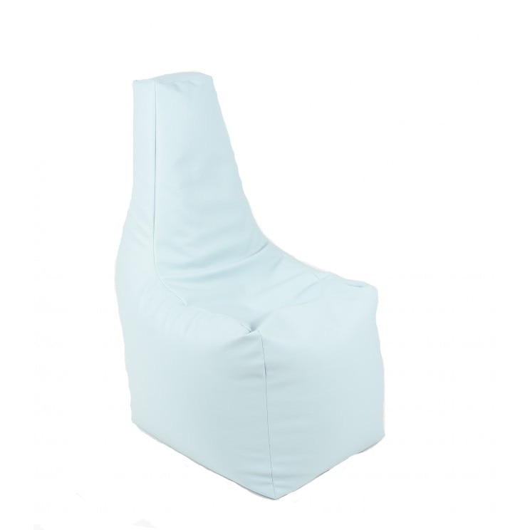 Fotoliu (Mediu) Sunlounger Evo - Clear Sky (piele ecologica) umplut cu perle polistiren (fotoliu para marca Pufrelax) Fabricat in Romania