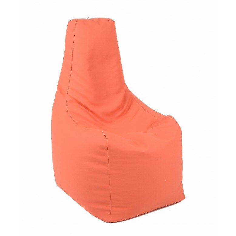 Fotoliu (Mediu) Sunlounger - Orange (GAMA PREMIUM PU) umplut cu perle polistiren (fotoliu para marca Pufrelax) Fabricat in Romania