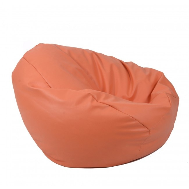 Fotoliu (Mare) Nirvana Gigant - Orange (GAMA PREMIUM PU) umplut cu perle polistiren (beanbag para marca Pufrelax) Fabricat in Romania