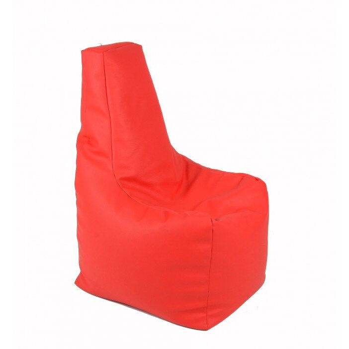Fotoliu (Mediu) Sunlounger - Intense Red (GAMA PREMIUM PU) umplut cu perle polistiren (fotoliu para marca Pufrelax) Fabricat in Romania