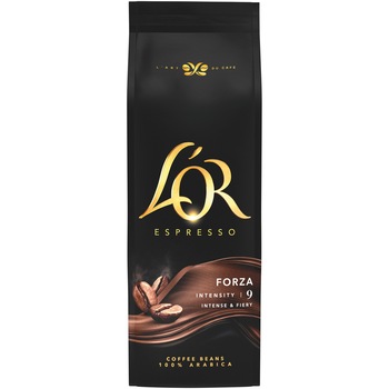 Cafea boabe, L'OR Espresso Forza, intensitate gust 9, 500 g