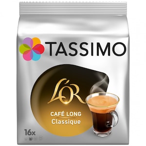 Capsule cafea, L'OR Tassimo Café Long Classic, intensitate 6, 16 bauturi x 120 ml, 16 capsule