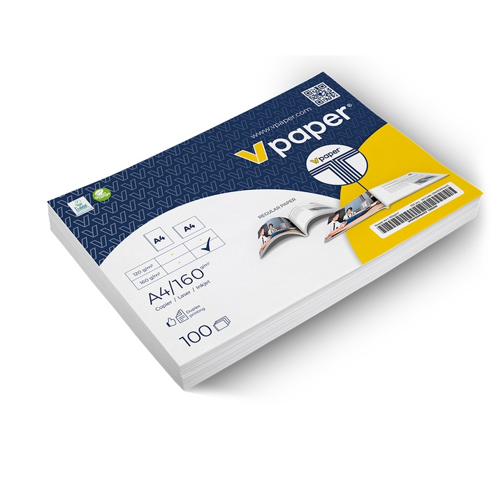 Hartie V-PAPER, Biguita la margine, A4Landscape 160g