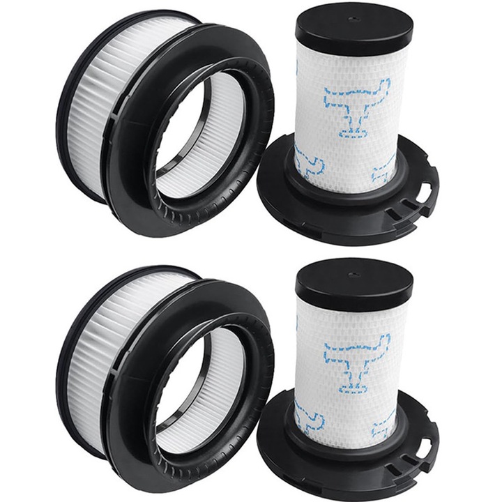 Set de 4 filtre pentru aspirator Rowenta X-Force Flex 11.60 12.60 14.60 15.60 Animale RH9878 RH9898 RH9958 RH99F1, 2 filtre pre-motor + 2 filtre post-motor, inlocuire ZR009007 ZR009008