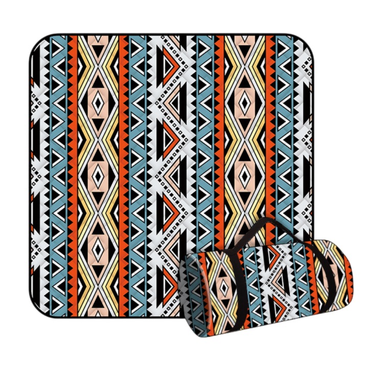 Paturi de picnic, Covoras de picnic Boho pentru covoras de exterior pliabil, impermeabil, foarte gros, rezistent la nisip, pentru petreceri, camping, parc, calatorii, iarba
